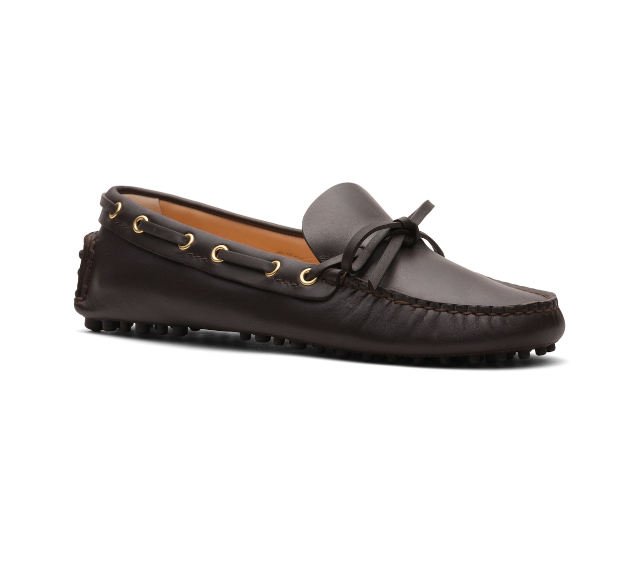 PLAIN CALF DRIVING SHOES DARK BROWN