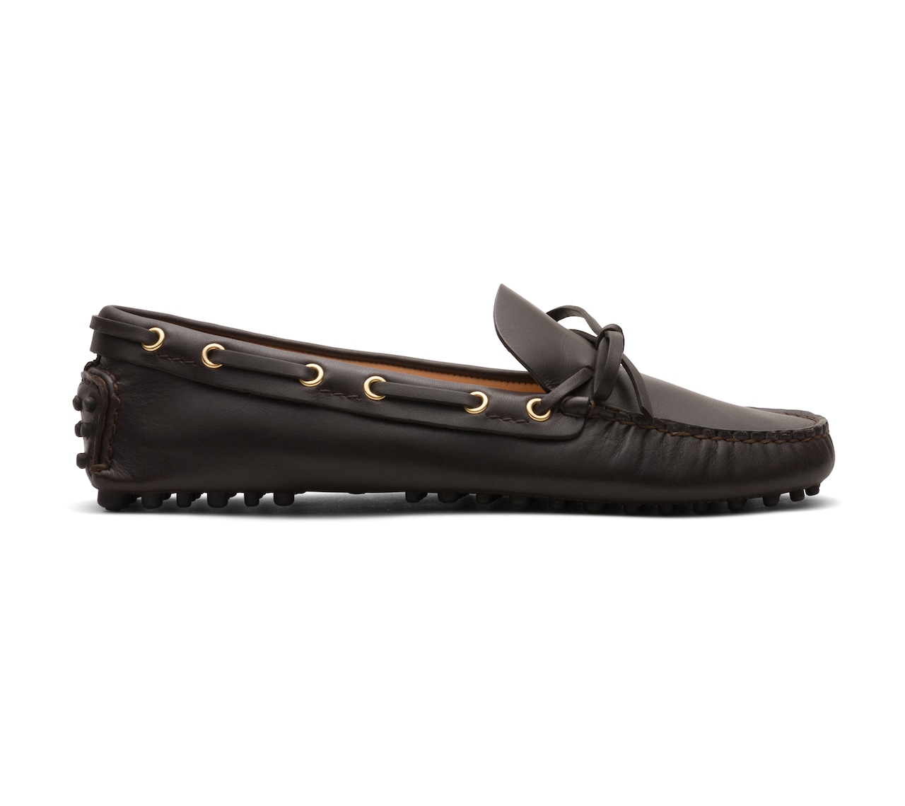 PLAIN CALF DRIVING SHOES DARK BROWN