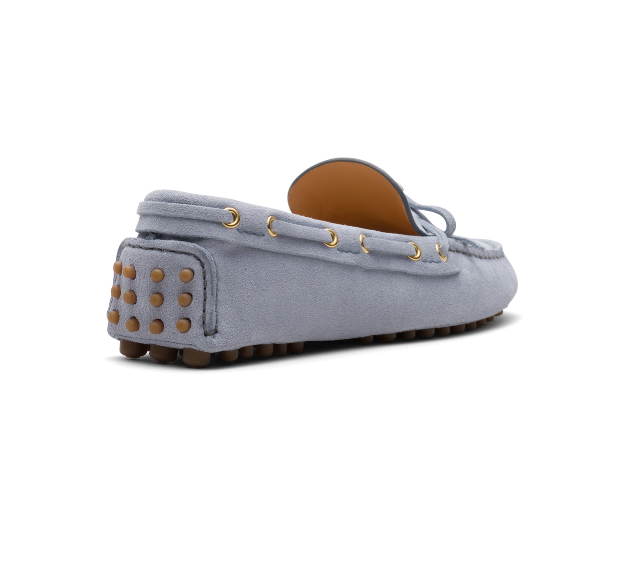 Light Blue Suede Driving Shoes