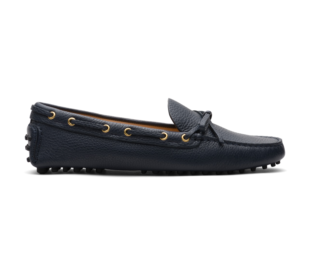 SOFT GRAINED LEATHER DRIVING SHOES NAVY