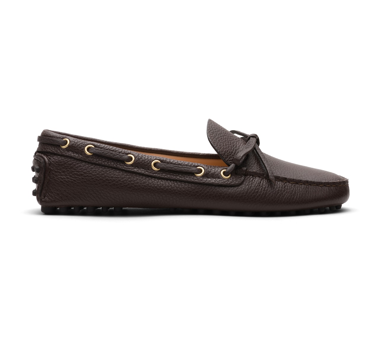 SOFT GRAINED LEATHER DRIVING SHOES COFFEE