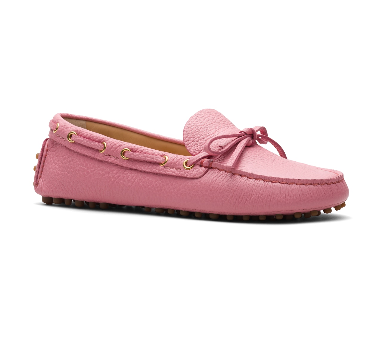 SOFT GRAINED LEATHER DRIVING SHOES PETAL PINK