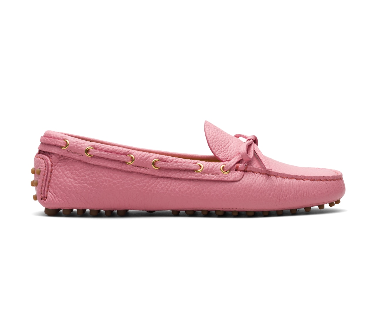SOFT GRAINED LEATHER DRIVING SHOES PETAL PINK