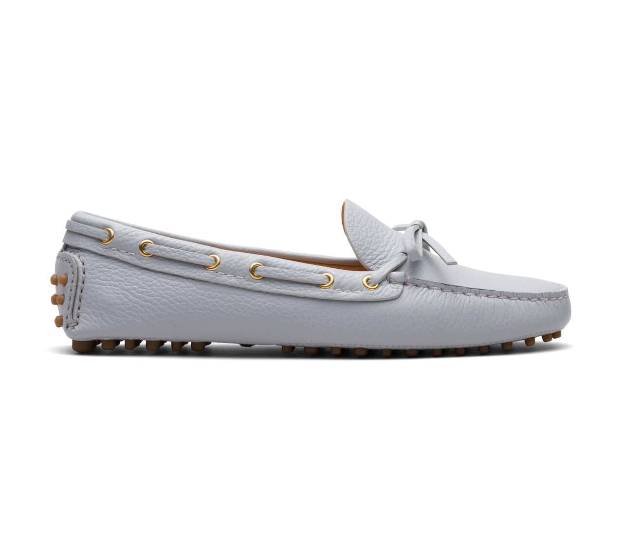 SOFT GRAINED LEATHER DRIVING SHOES CORNFLOWER