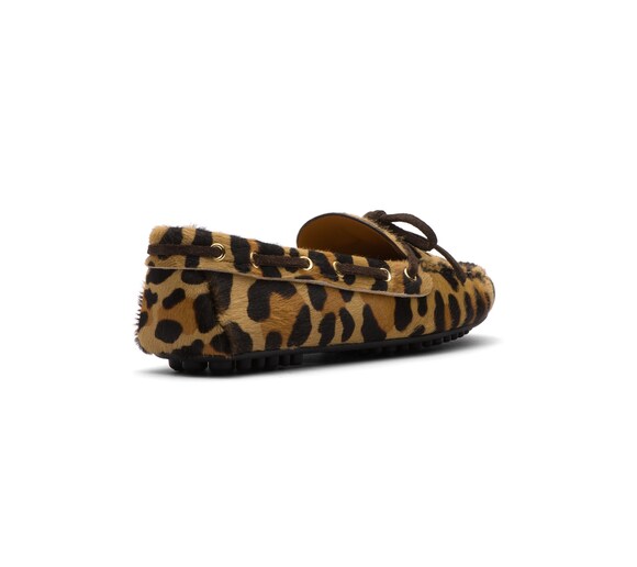 LUX HAIR CALF ANIMALIER PRINTED DRIVING SHOES