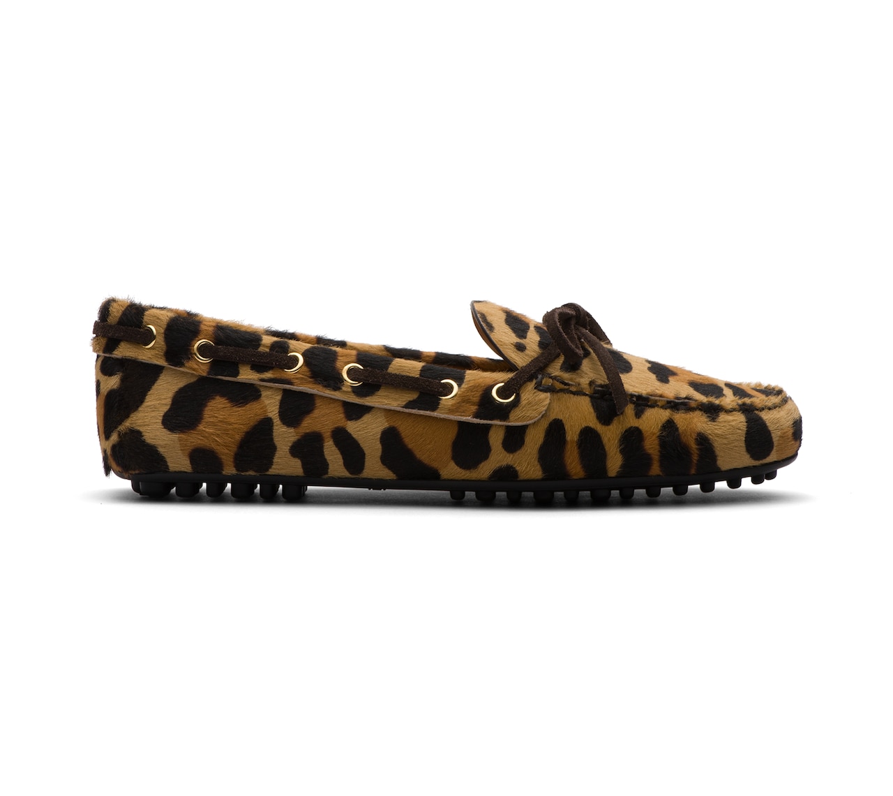 DRIVING SHOES VITELLO CAVALLINO STAMPA ANIMALIER MIELE