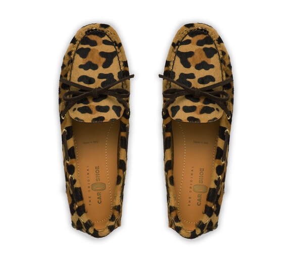 LUX HAIR CALF ANIMALIER PRINTED DRIVING SHOES