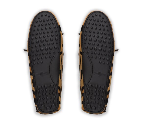 LUX HAIR CALF ANIMALIER PRINTED DRIVING SHOES