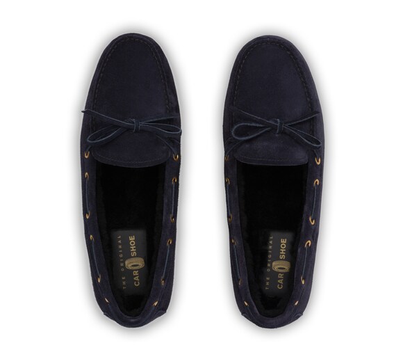 DRIVING SHOES VITELLO SCAMOSCIATO CON FODERA IN PELO