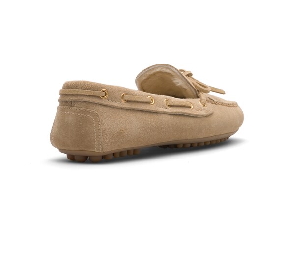 DRIVING SHOES VITELLO SCAMOSCIATO CON FODERA IN PELO
