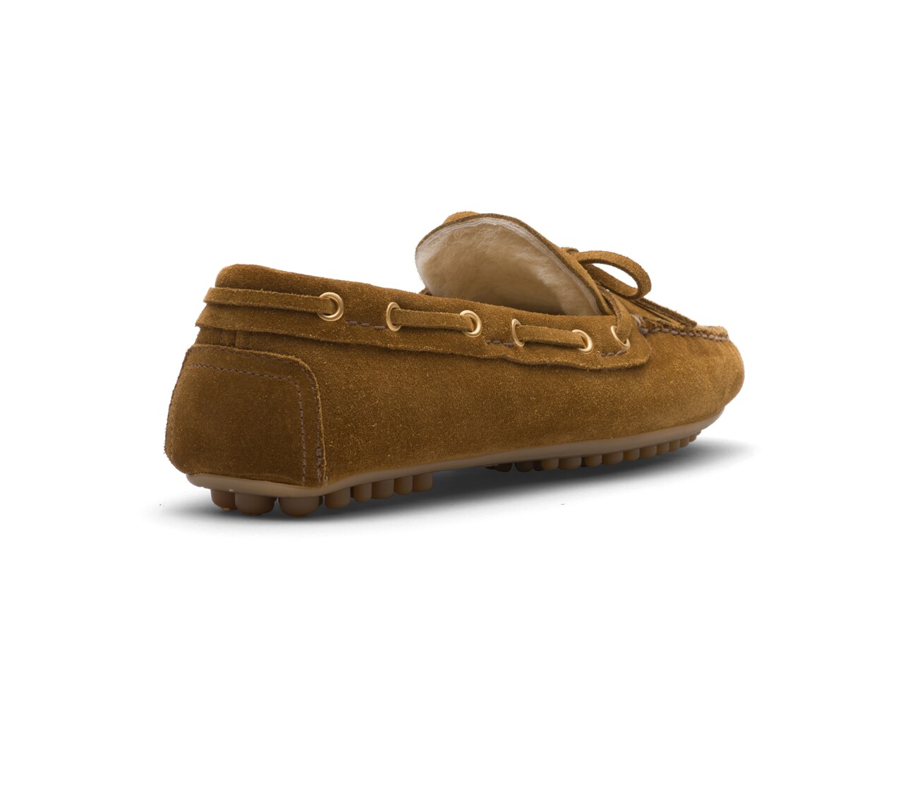 SUEDE LUX DRIVING SHOES WITH FUR LINING