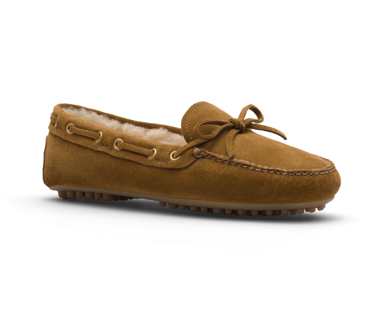 DRIVING SHOES VITELLO SCAMOSCIATO CON FODERA IN PELO CARAMELLO