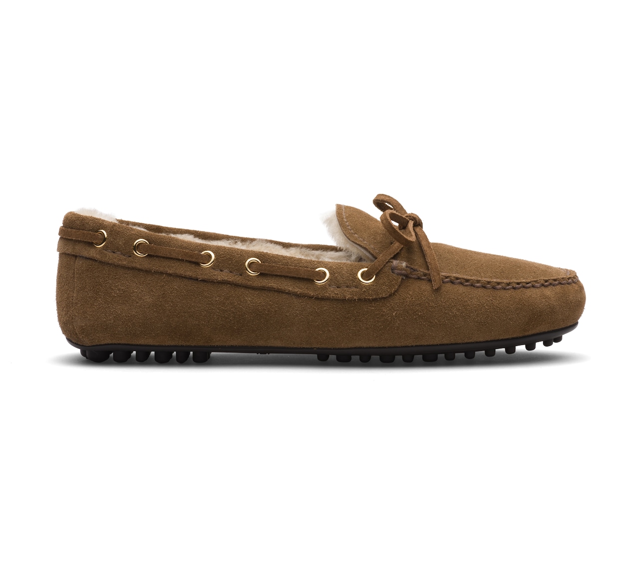 DRIVING SHOES VITELLO SCAMOSCIATO CON FODERA IN PELO SIGARO