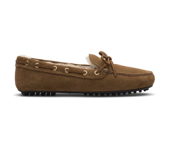 DRIVING SHOES VITELLO SCAMOSCIATO CON FODERA IN PELO