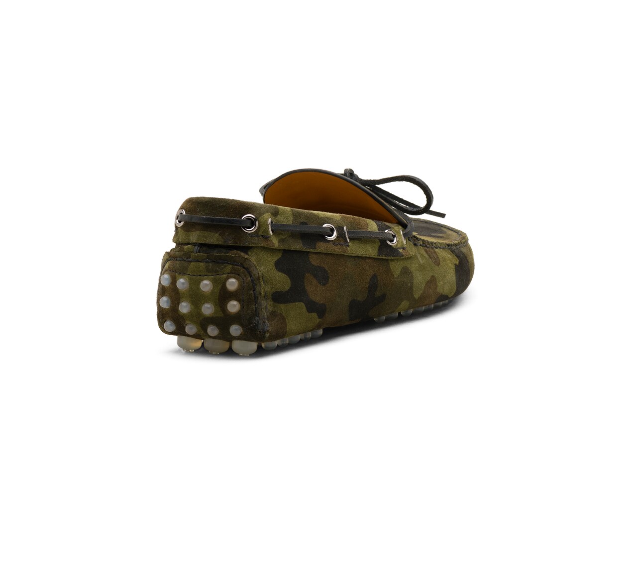 CAMOUFLAGE PRINTED SUEDE DRIVING SHOES