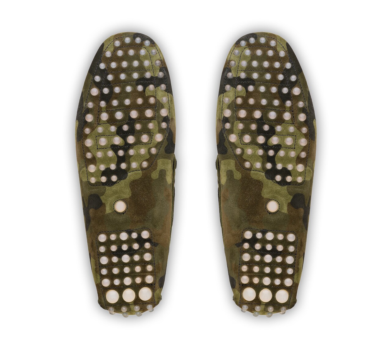 CAMOUFLAGE PRINTED SUEDE DRIVING SHOES