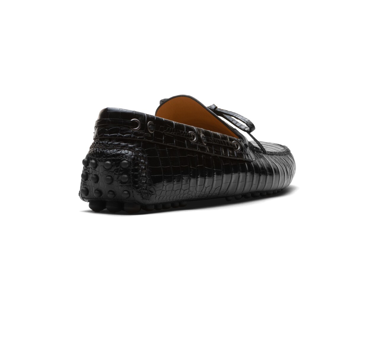 PRINT CROCODILE LEATHER DRIVING SHOES