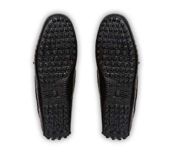 PRINT CROCODILE LEATHER DRIVING SHOES