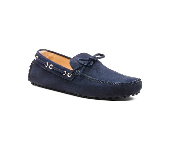 Louis Vuitton Shoe Navy Suede Loafer / Driving Shoe 38.5 / 8.5