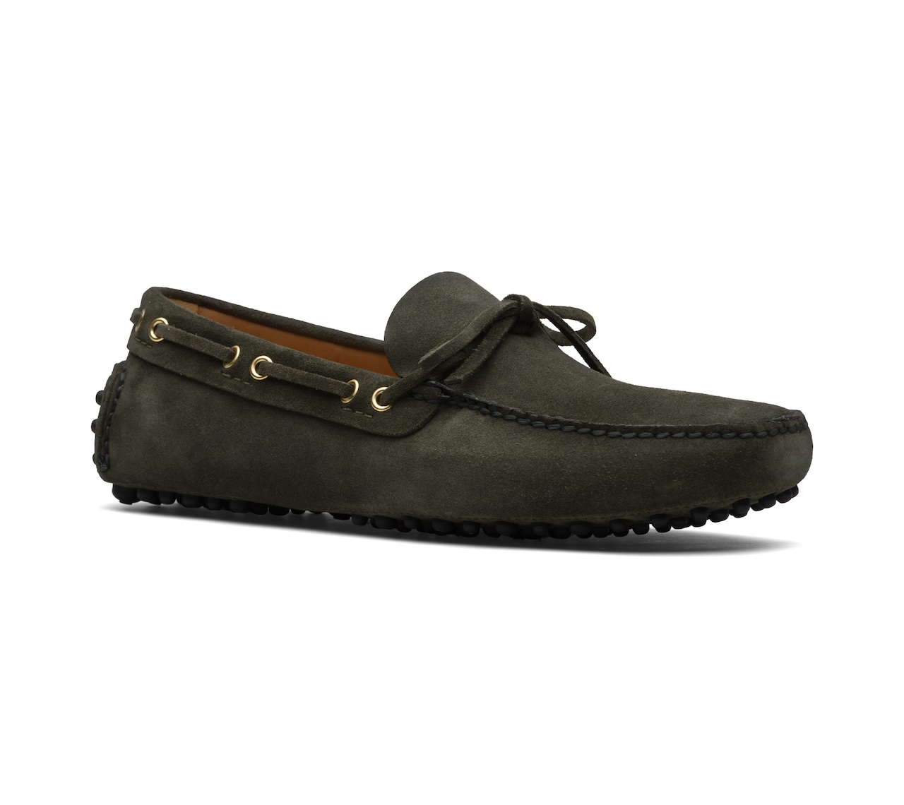 SUEDE DRIVING SHOES CAMOUFLAGE GREEN