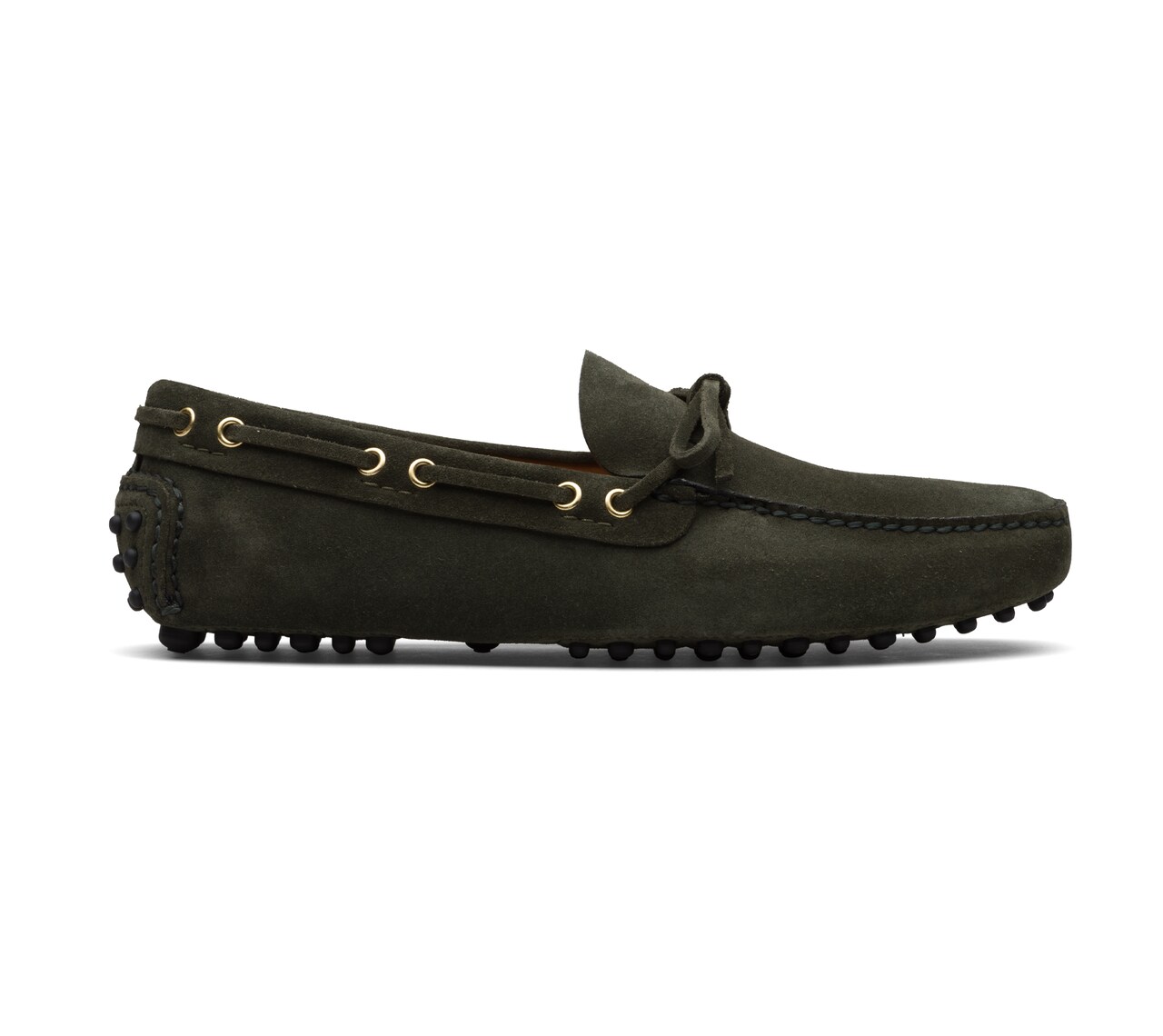 SUEDE DRIVING SHOES CAMOUFLAGE GREEN