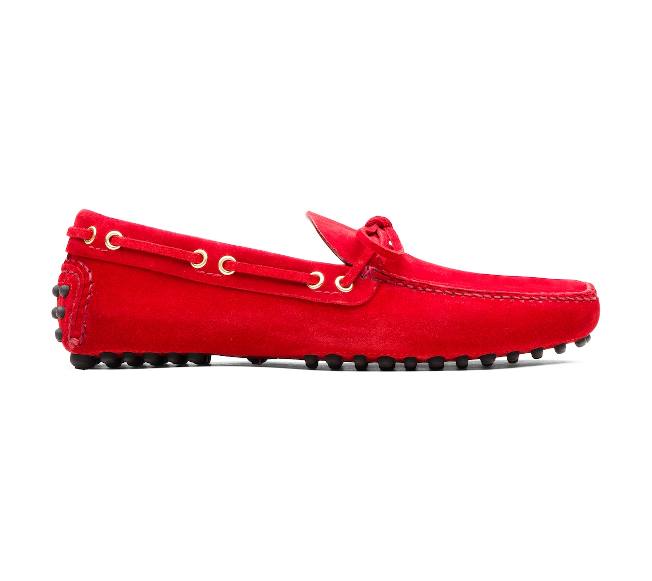 SUEDE DRIVING SHOES FIERY RED