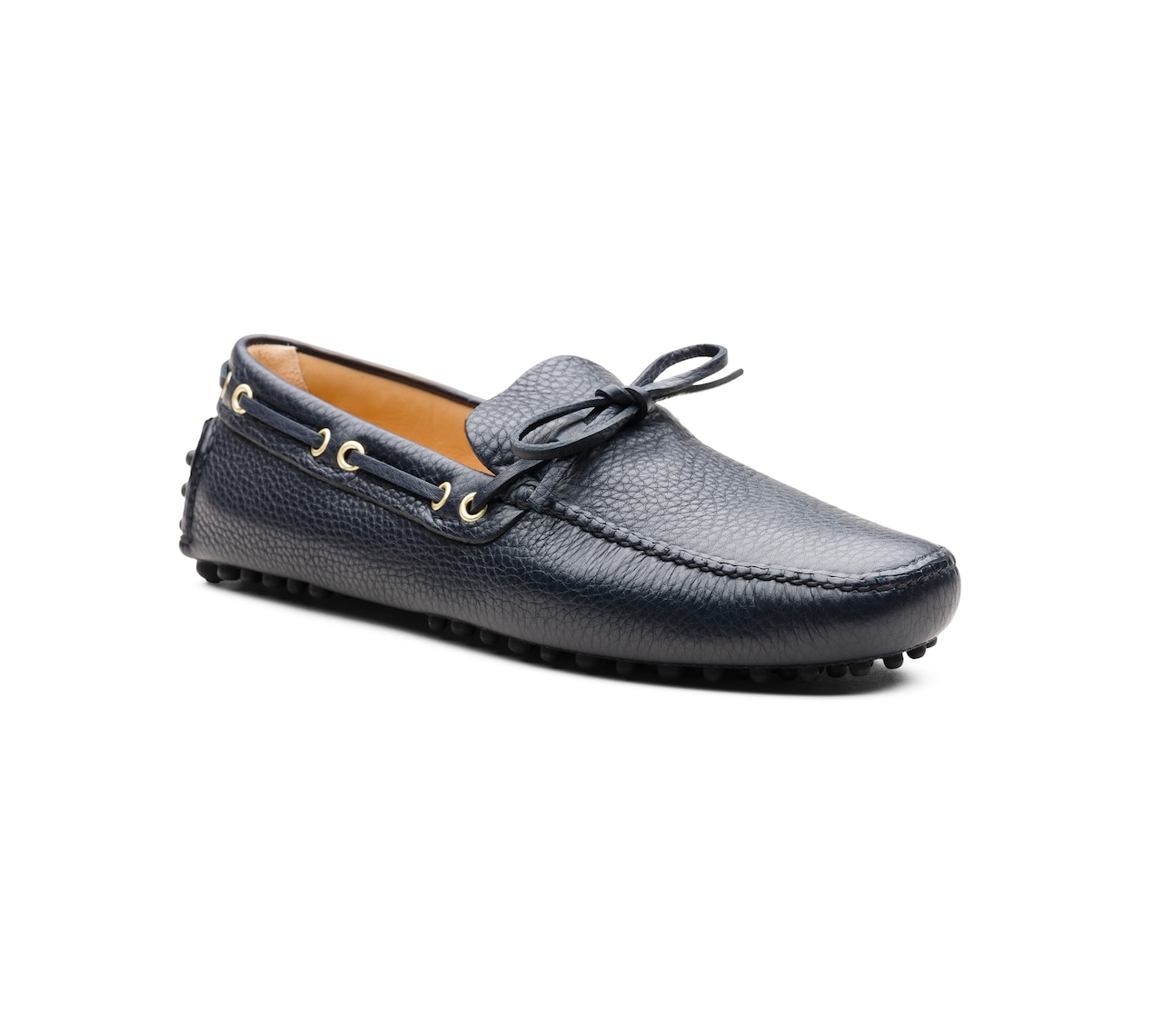 SOFT GRAINED LEATHER DRIVING SHOES NAVY