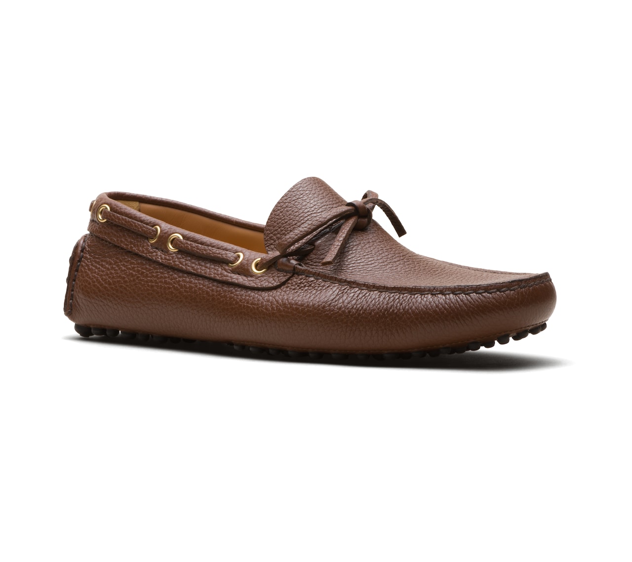 SOFT GRAINED LEATHER DRIVING SHOES HAZELNUT BROWN