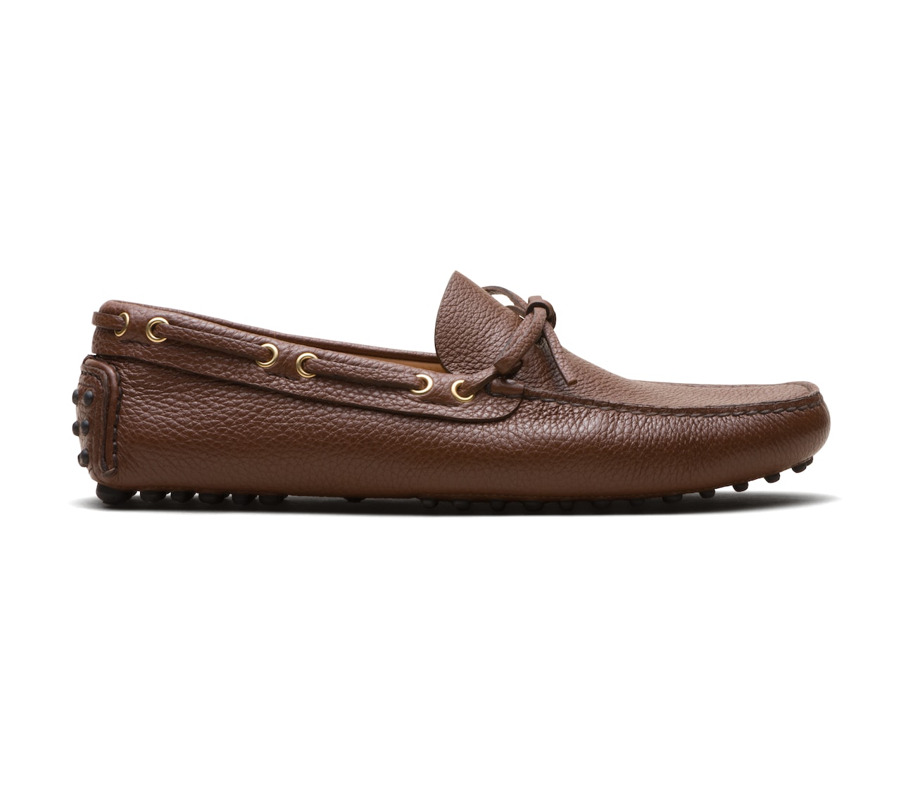 SOFT GRAINED LEATHER DRIVING SHOES HAZELNUT BROWN