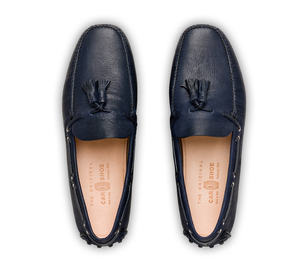 ANTIQUE GOAT LEATHER DRIVING SHOES Carshoe KUD400_3AI0