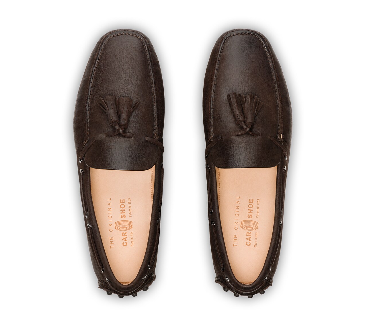 SOFT ANTIQUE GOAT LEATHER DRIVING SHOES Carshoe KUD400