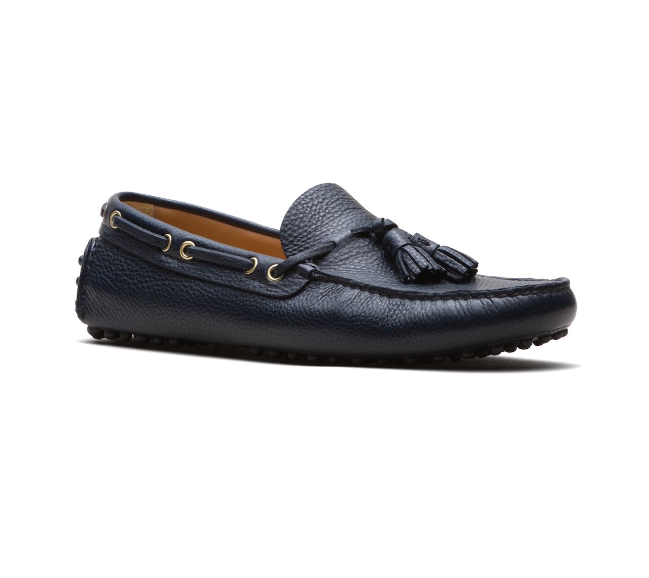SOFT GRAINED LEATHER DRIVING SHOES NAVY
