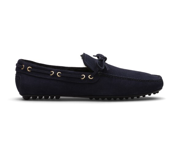 SUEDE LUX DRIVING SHOES WITH FUR LINING