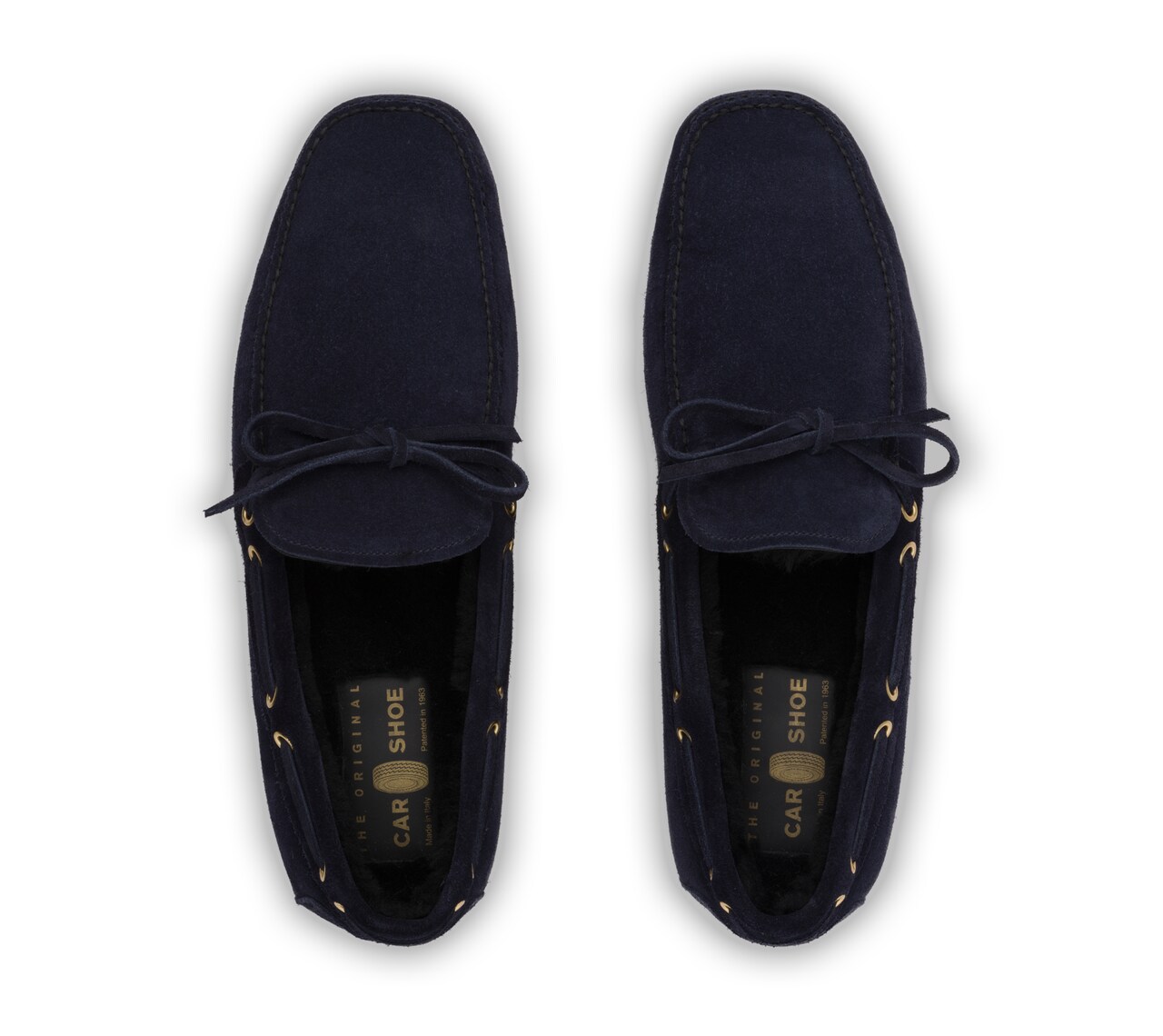SUEDE LUX DRIVING SHOES WITH FUR LINING