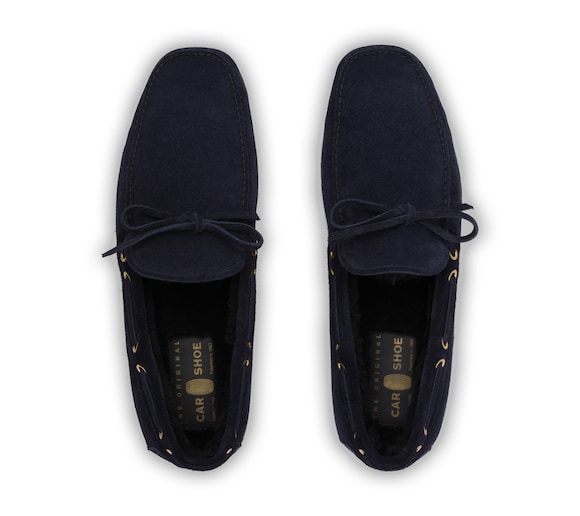 SUEDE LUX DRIVING SHOES WITH FUR LINING
