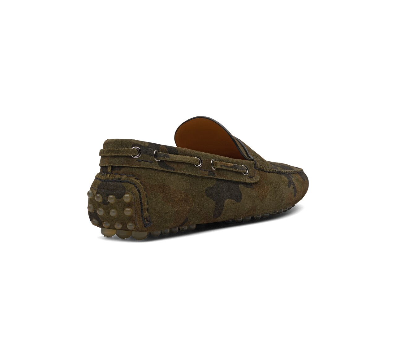 CAMOUFLAGE PRINTED SUEDE DRIVING SHOES