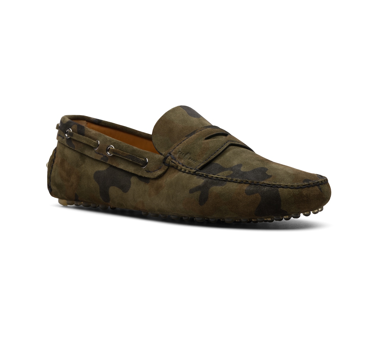 CAMOUFLAGE PRINTED SUEDE DRIVING SHOES