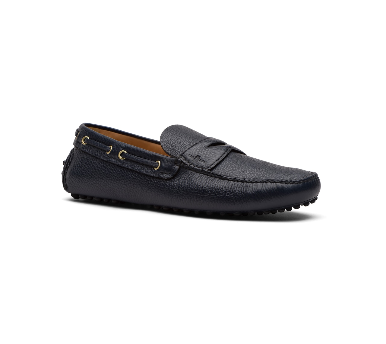 SOFT GRAINED LEATHER DRIVING SHOES NAVY