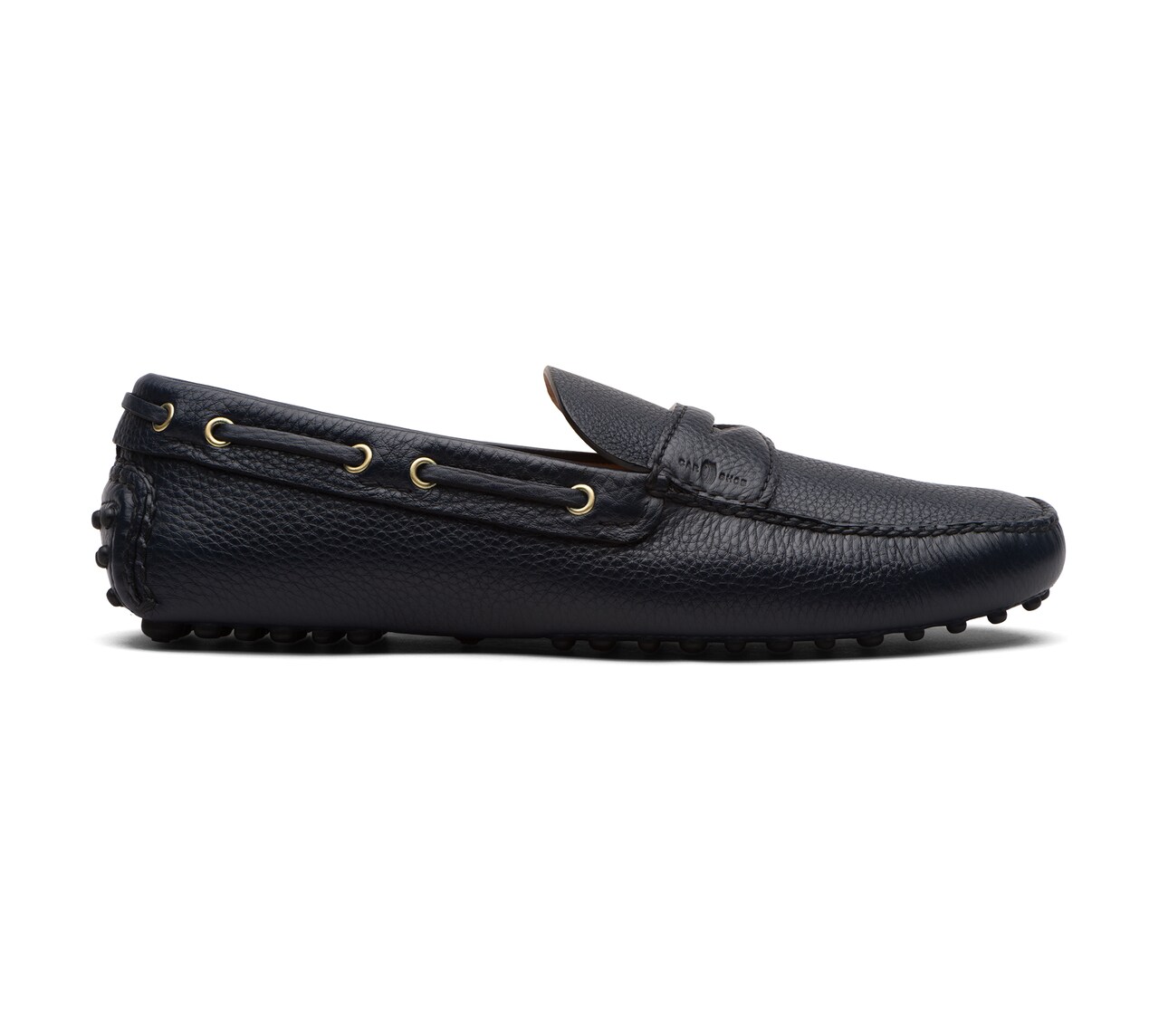 SOFT GRAINED LEATHER DRIVING SHOES NAVY