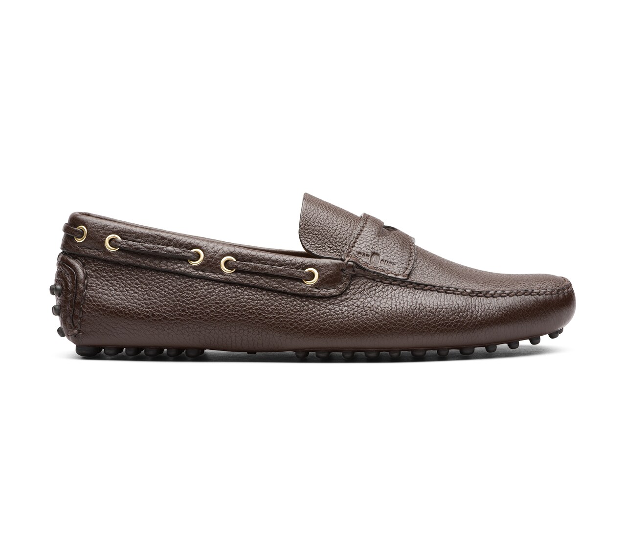 SOFT GRAINED LEATHER DRIVING SHOES COFFEE