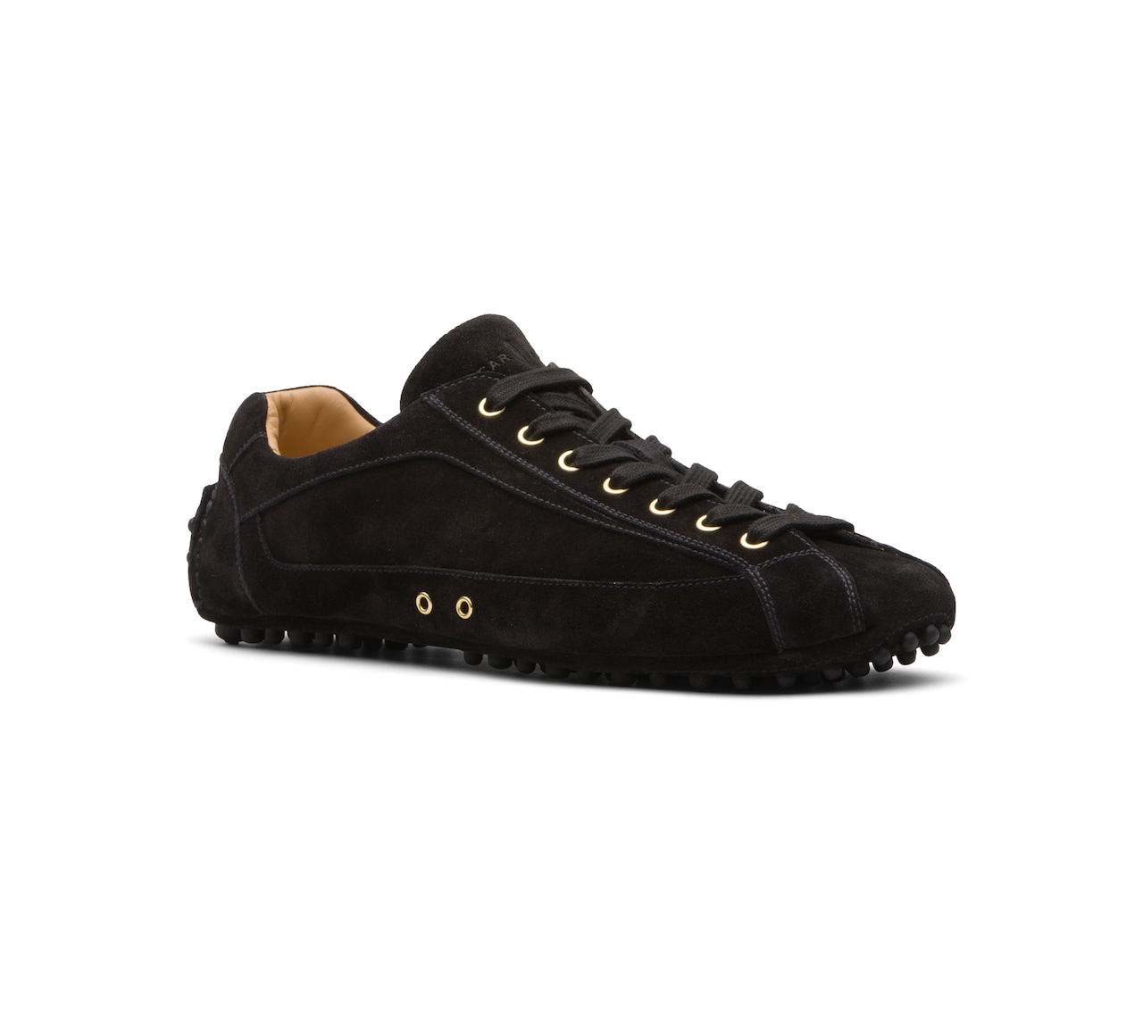 SUEDE LACE UP DRIVING SHOES BLACK
