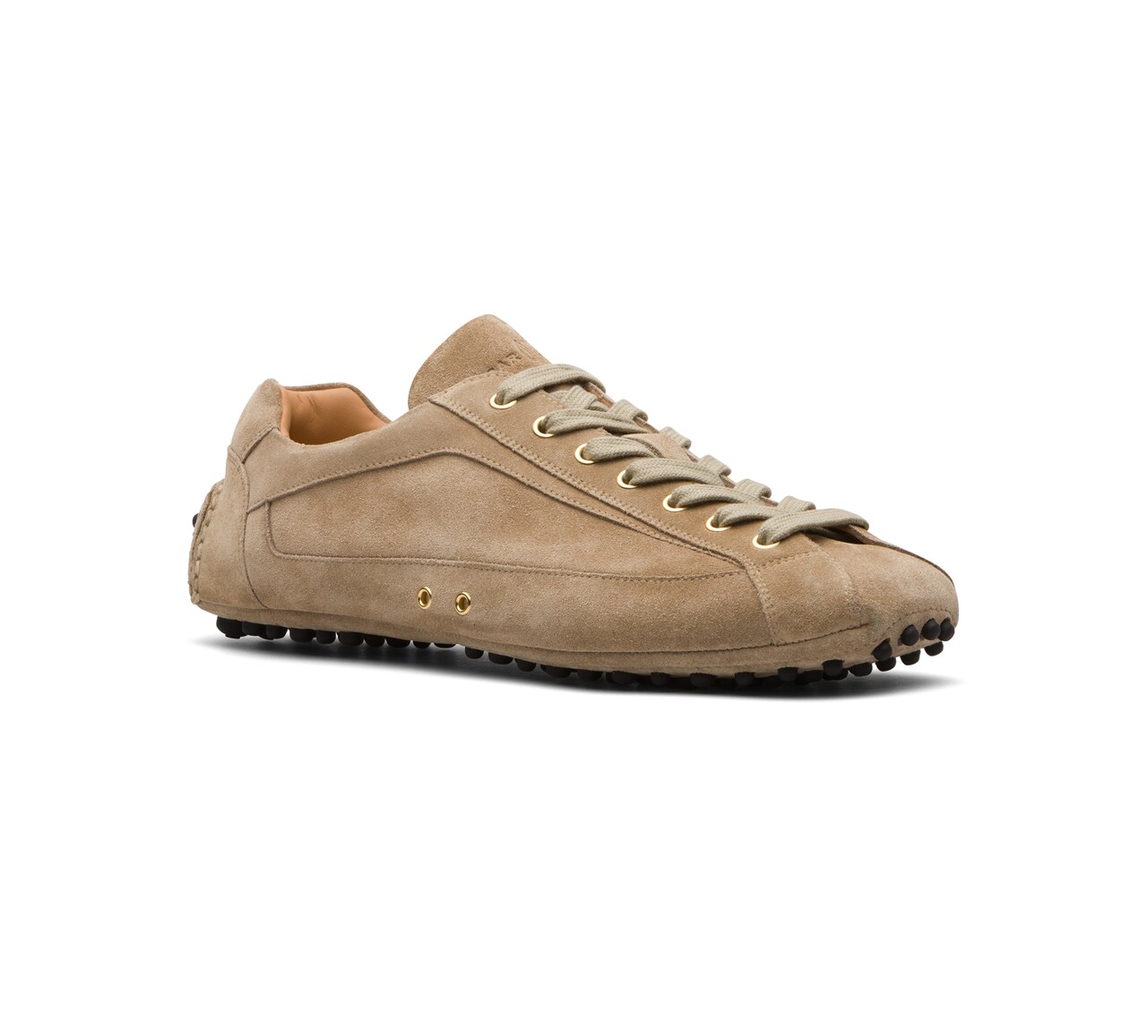 SUEDE LACE UP DRIVING SHOES DESERT BEIGE
