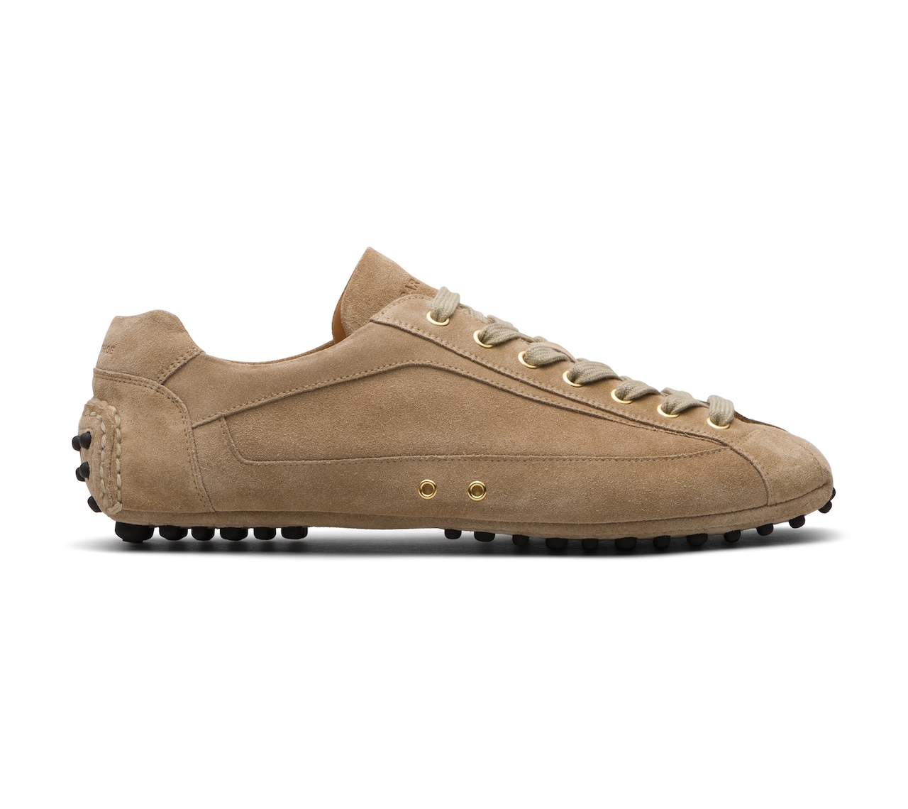 SUEDE LACE UP DRIVING SHOES DESERT BEIGE