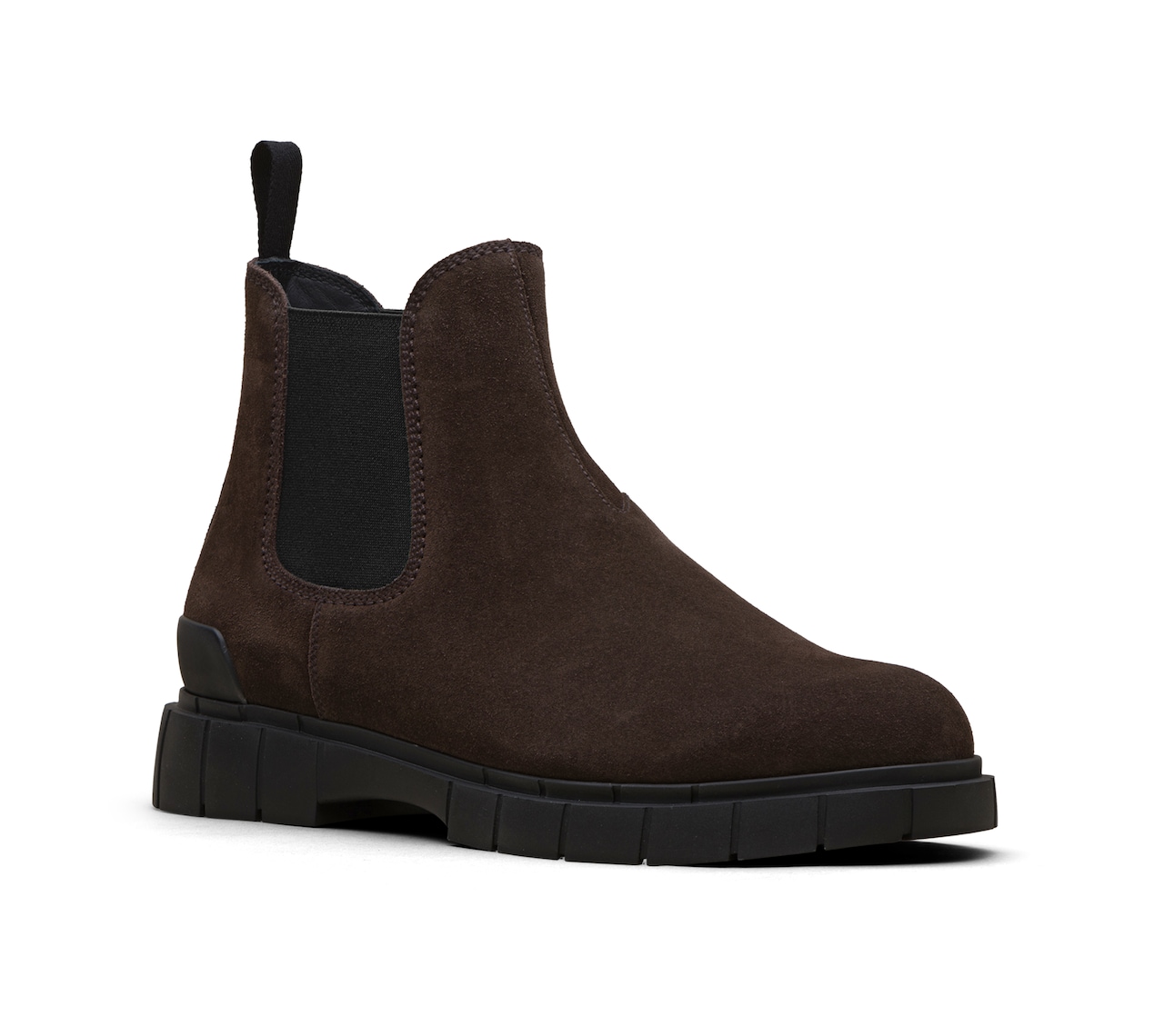SUEDE BOOTIES DARK BROWN