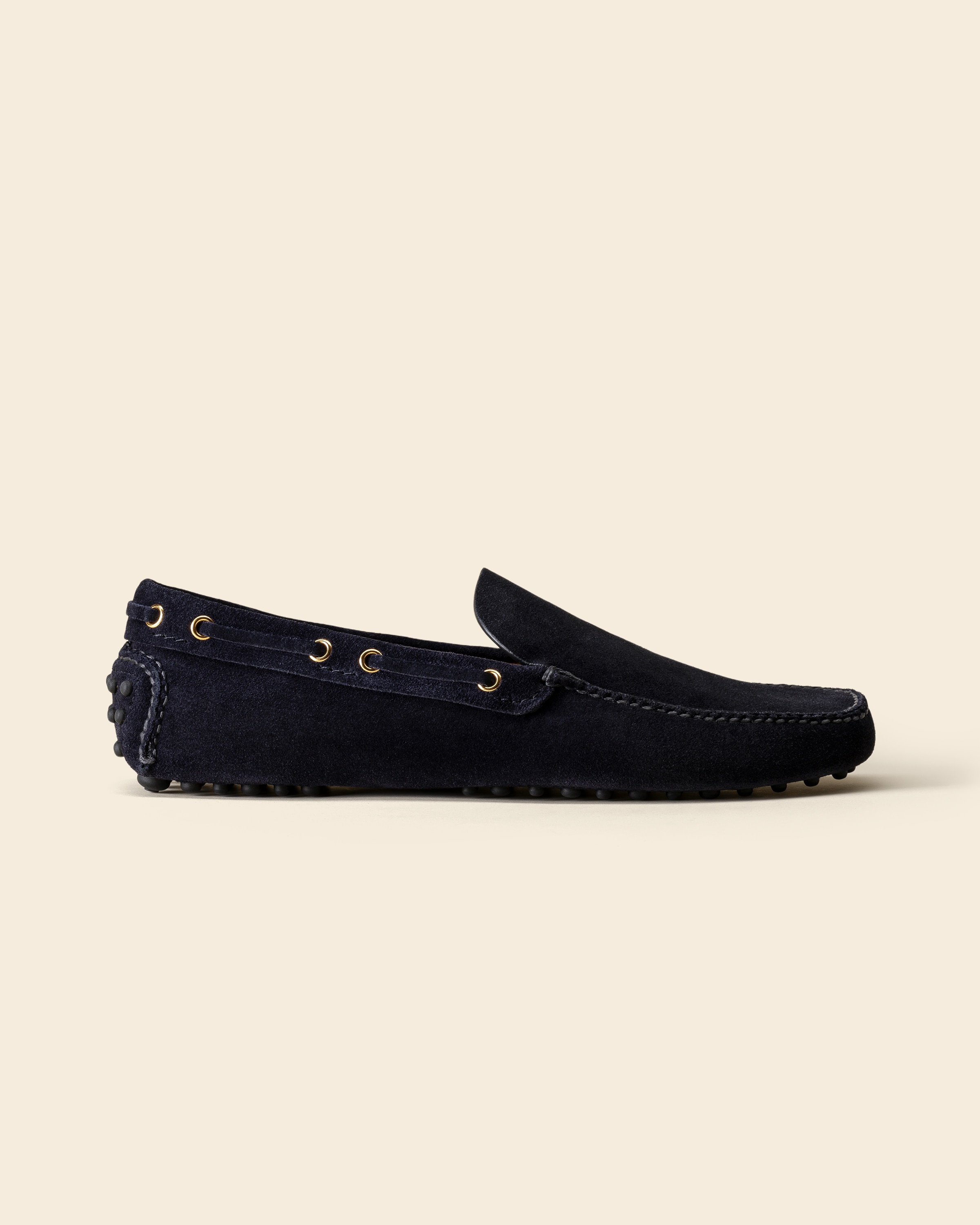 ローファー・オックスフォード CAR SHOE MOCASSINO DRIVING IN SUEDE CON NAPPINE Car Shoe Driver Moccasin Dark Brown Suede at CareOfCarl.com