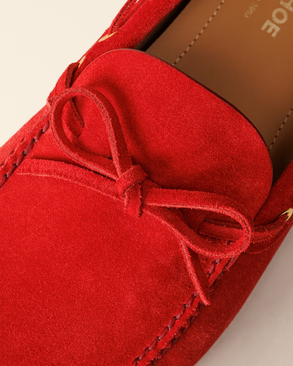 Man The Original suede driving shoes Fiery Red