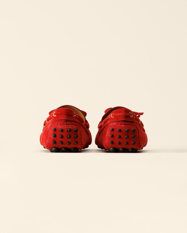 Man The Original suede driving shoes Fiery Red