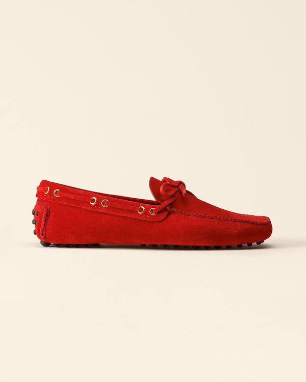 Man The Original suede driving shoes Fiery Red